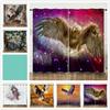 Curtain Cartoon Animal Eagle Animation Oil Painting Digital Printing Blackout Curtain Punching