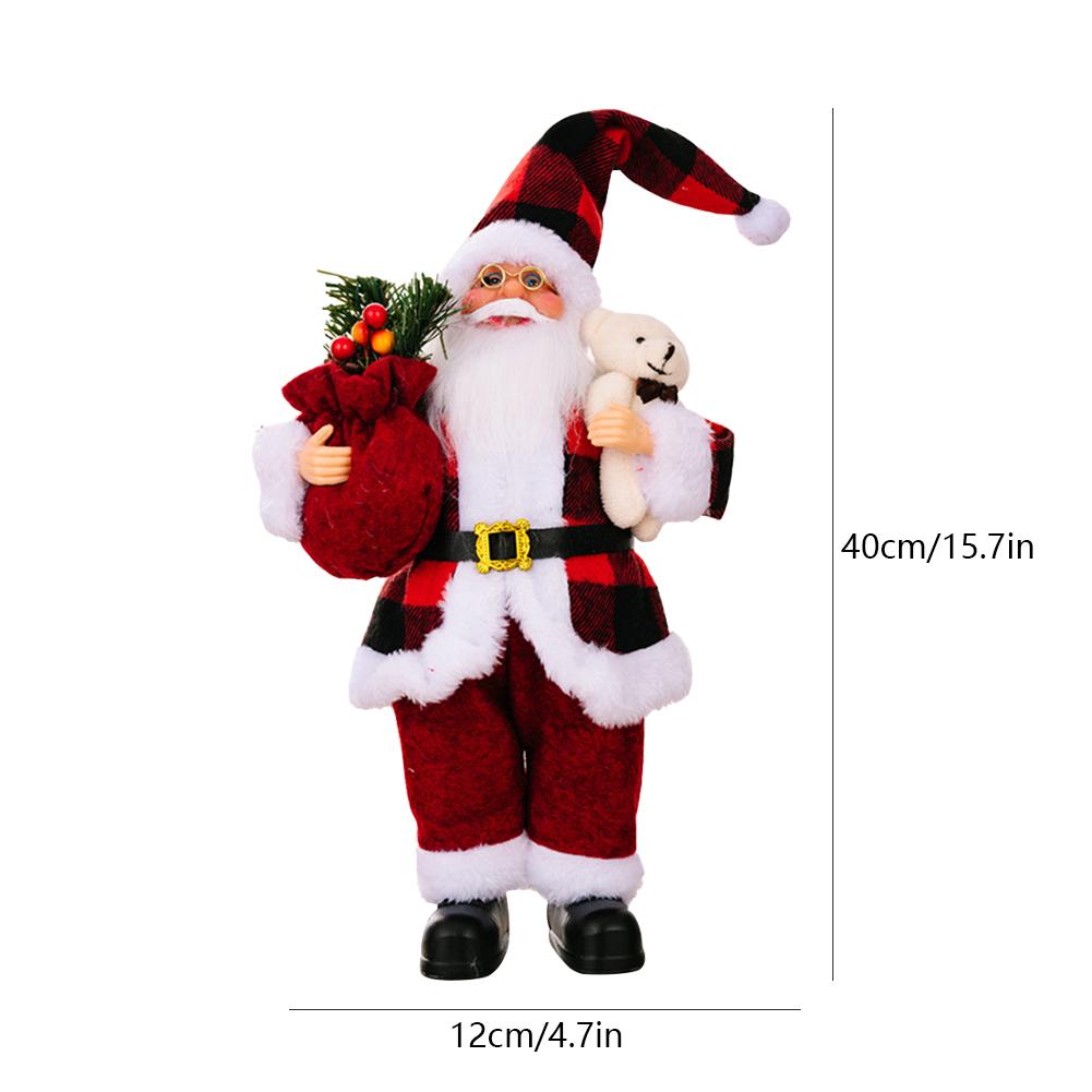Santa Claus Doll Children Xmas Gift Mini Holding Christmas Tree Ornaments Home Wedding Party Supplies Plush Decorations 2025