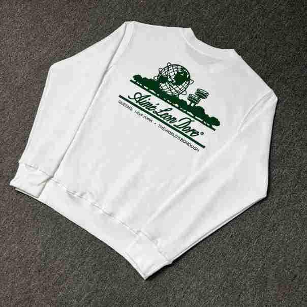Aime New York Queens Landmark Print Round Neck Sweatshirt - Versatile Men's Hoodie