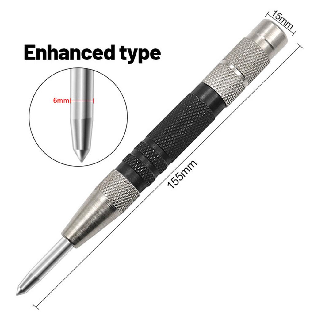 for Marking Emergency Survival Tool Silver Black Automatic Center Punch Locator