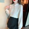 Camicie in pizzo da ufficio albicocca moda donna manica lunga allacciatura camicetta donna top intimi vestiti femminili eleganti 29750