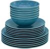 CreaTable Orient Mandala Tableware Set Aquamarine, 18 Pcs (21624)