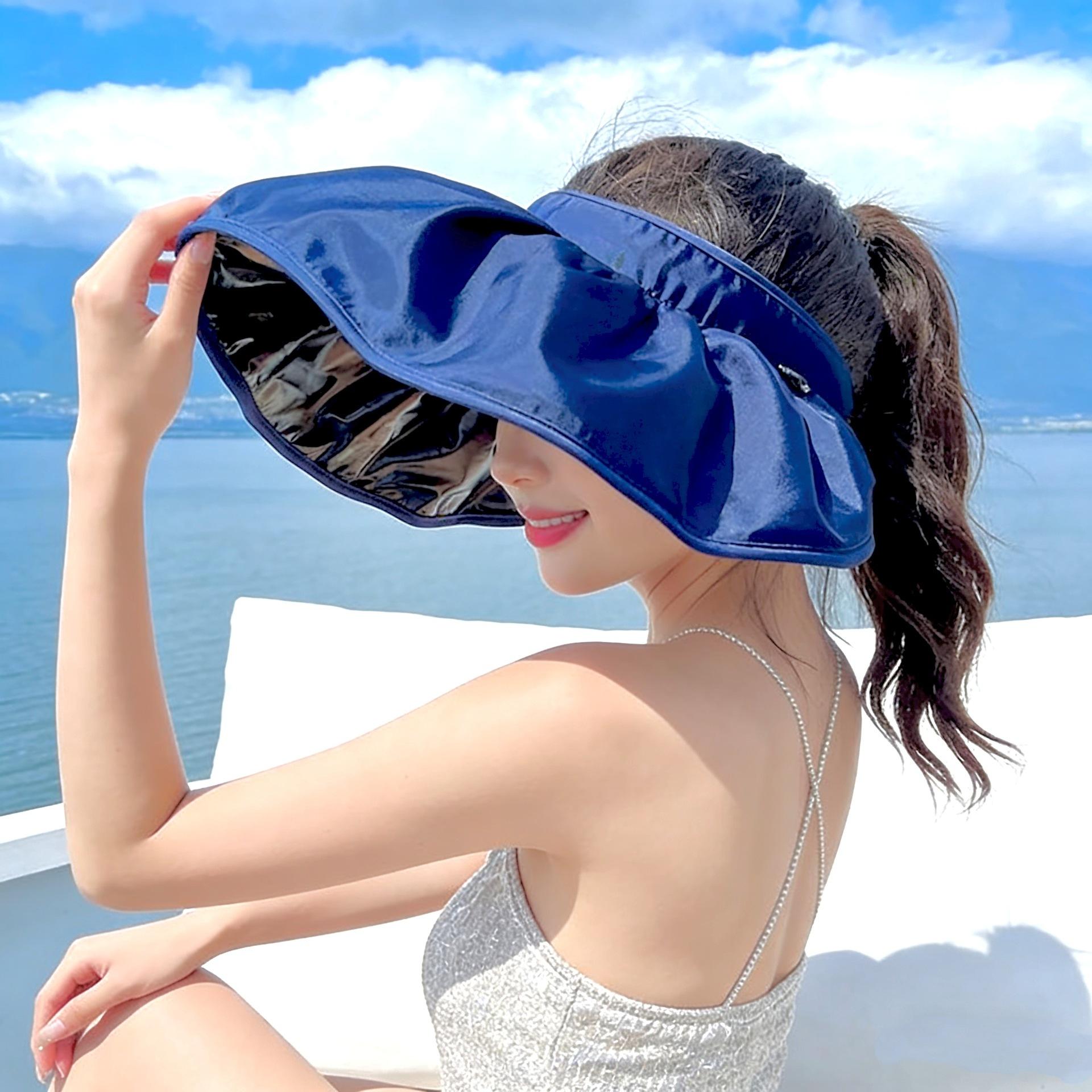

Vinyl Sun Protection Hat Uv Protection Face Covering Large Eaves Easiest for Match Outing Fisherman Hat Trendy Women s Summer Sun Protection Sun Hat one size