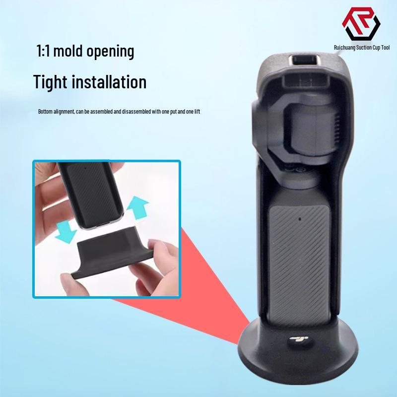 DJI Pocket 3 Kompatible Silikonbasis: Stabile rutschfeste Tischhalterung für Action-Gimbal-Kamera.