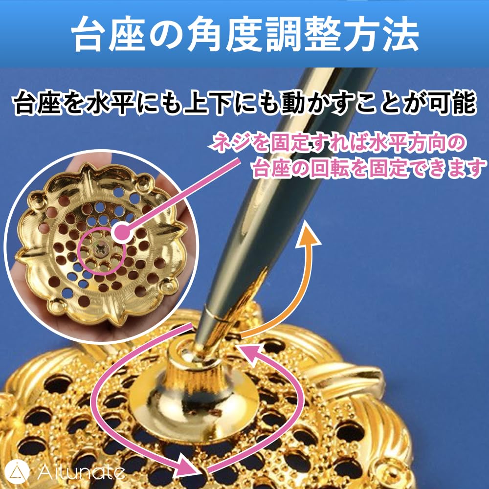 Ailunate Reception Desk Signature Pen with Ballpoint Pen for and Reception Rooms Pink Pen, Pen, Stand, Weddings, Receptions, Hotels, (1 Pen, Gold)