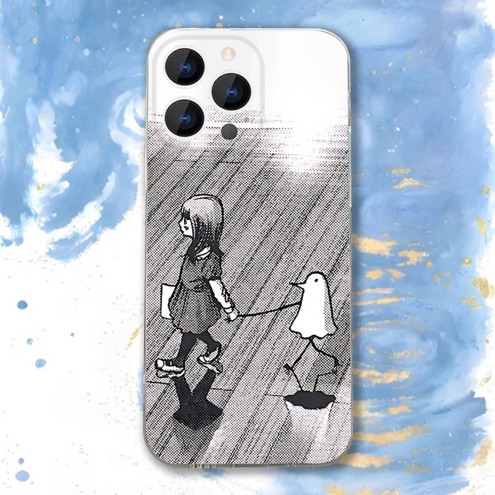 Gute Nacht Oyasumi Punpun Transparente weiche Hülle für iPhone 17,16,15,14,13,12,11,Pro,Max,Plus, X,XS,XR,SE4,E Mini