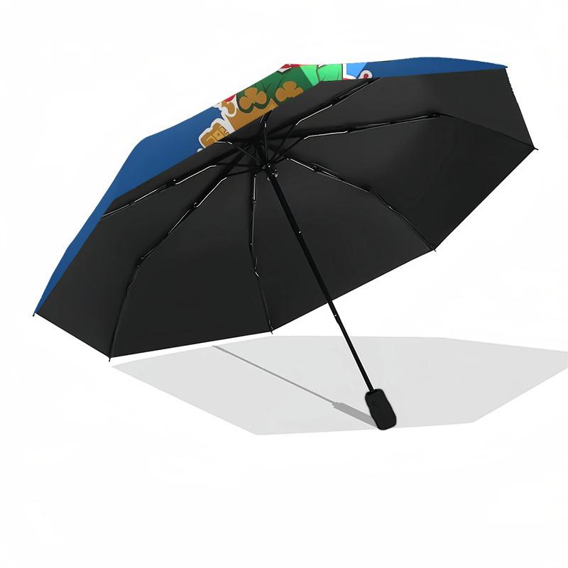 FC Porto, Badge- Automatic Opening and Closing, 8-rib Structure Portable Umbrella, Suitable for Men and Women in All Seasons - Perfect Gift