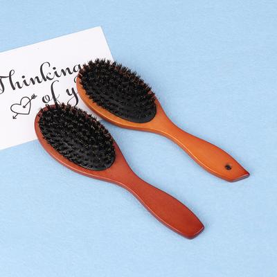 Brosse à cheveux en poils de sanglier pour femmes, peignes pour cheveux, brosse à cheveux en bois, démêlante, lissante, peigne à cheveux, accessoires de barbier