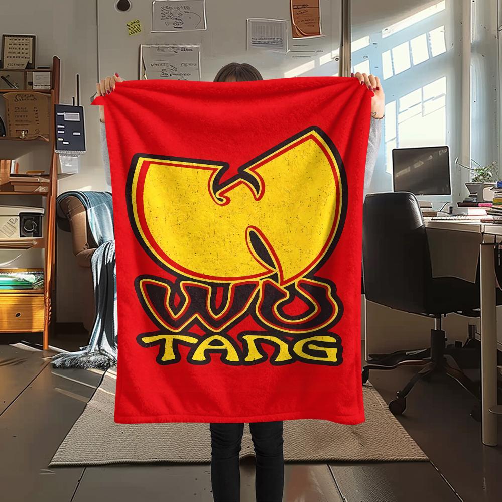 1 Pieza Manta de Franela con Estampado Wu-Tang Clan, Alta Calidad Para Todas las Estaciones, Decoración del Hogar, Calidez y Comodidad, Perfecta para Regalos de Navidad