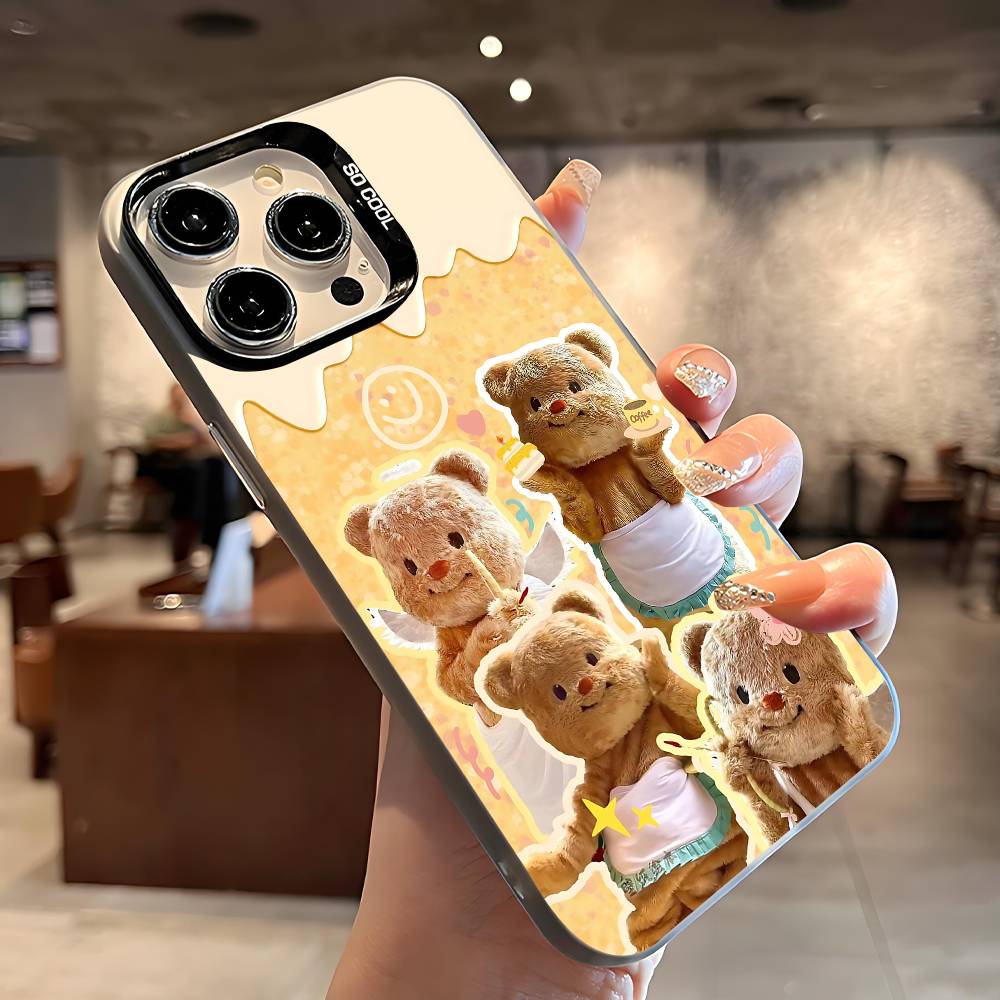 

B-Butter Bear Phone Case For IPhone 17 16 15 14 13 12 11 Pro Max Plus X XR XS Max Shockproof Bumper Cover iphone16