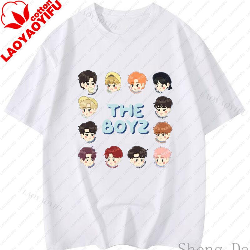 Unisex Unisex Cotton Summer T Shirt Kpop The Boyz Rock Music Fan Gift For Short Sleeve New Fashion Camisetas Popalar T Shirts