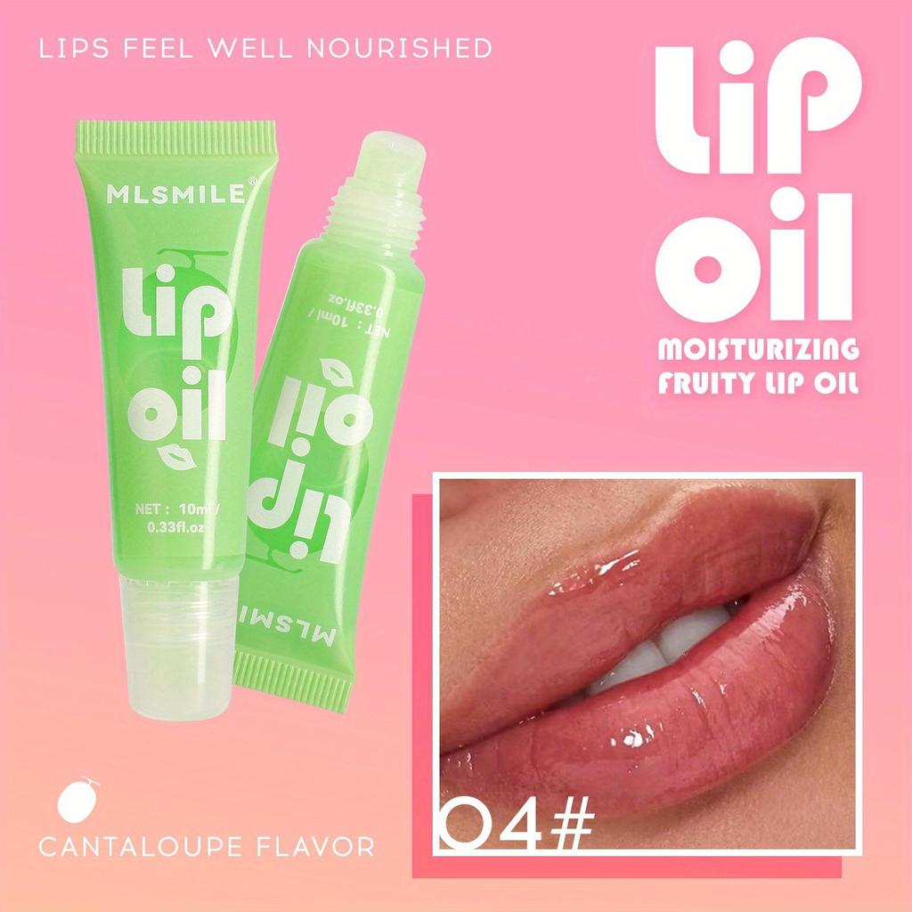 6 Colors Strawberry Fruit Lip Gloss Lip Balm Lip Oil Hydrating Moisturizing Mirror Liquid Lipstick Color Changing Lip Glaze