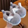 Children's Cotton Shoes New Cartoon Cute Wool Slippers Children's Plus Velvet Thick-soled Non-slip Bag with Cotton Slippers