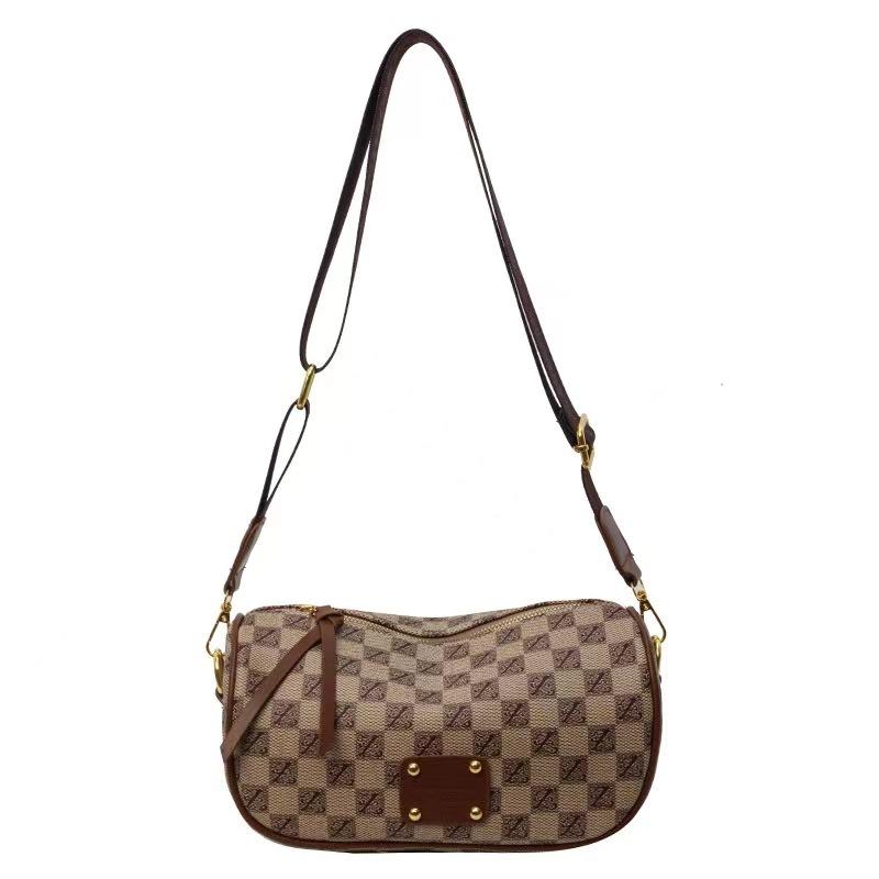 Bag Women'S Plaid Broadband Shoulder Crossbody Bag Premium Textured Women'S Pillow Bag