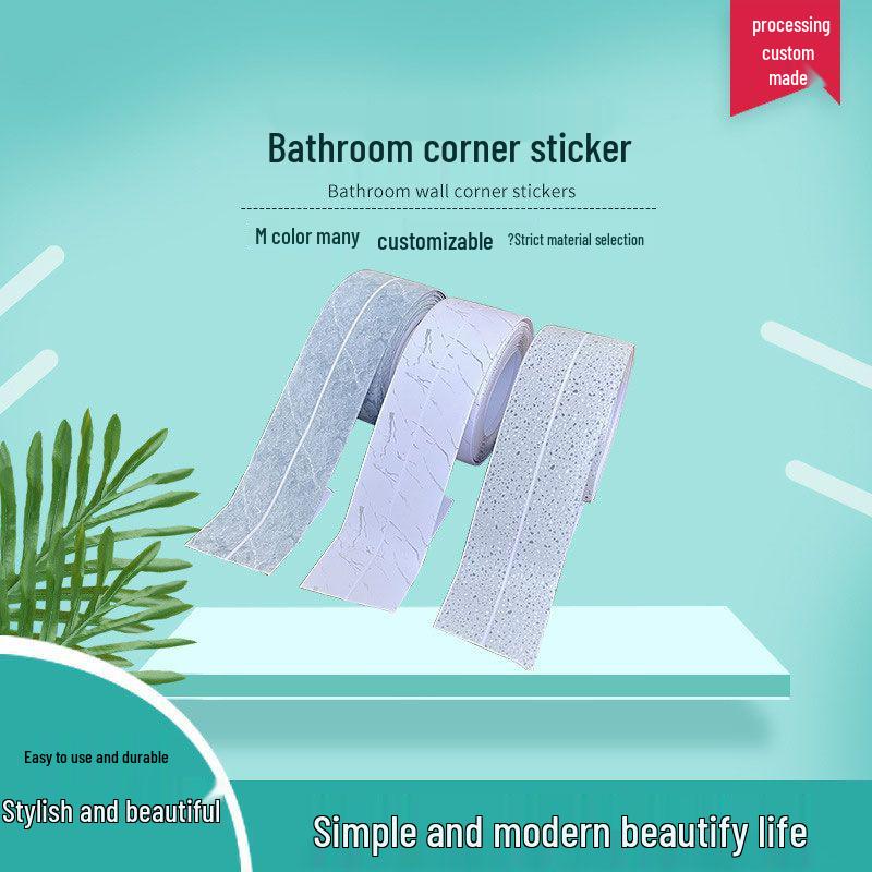 Waterproof Anti-Mold Stickers: Bathroom, Kitchen, Sink, Stovetop, and Toilet Self-Adhesive Grout and Oil-Proof Tape.