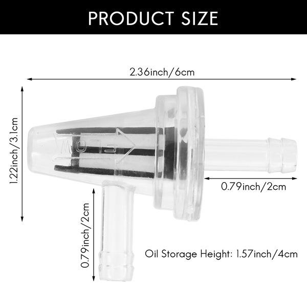 Set of 3 Transparent 90-Degree Fuel Filters for Yamaha Motorcycles