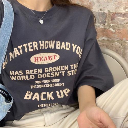 2025 tricou casual supradimensionat de vară Tricouri vintage cu mânecă scurtă pentru femei harajuku imprimeu cu litere, topuri y2k, îmbrăcăminte hip hop