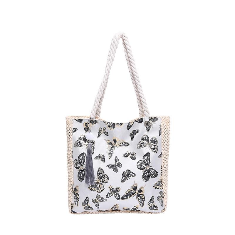 

Fashionable Large Capacity Embroidered Tote Bag For Women 2024 New Style срібний
