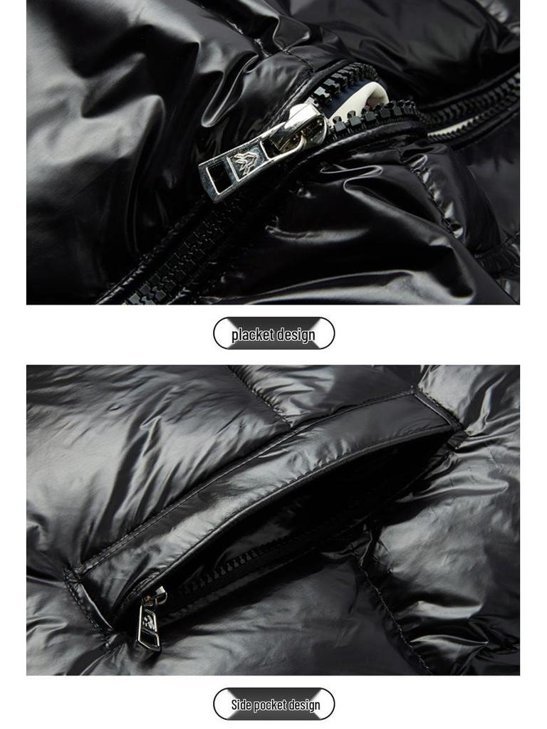 M Family Korean-Style Winter Down Jacket, Unisex, Classic Loose Fit, Plus Size, Thickened for Couples.