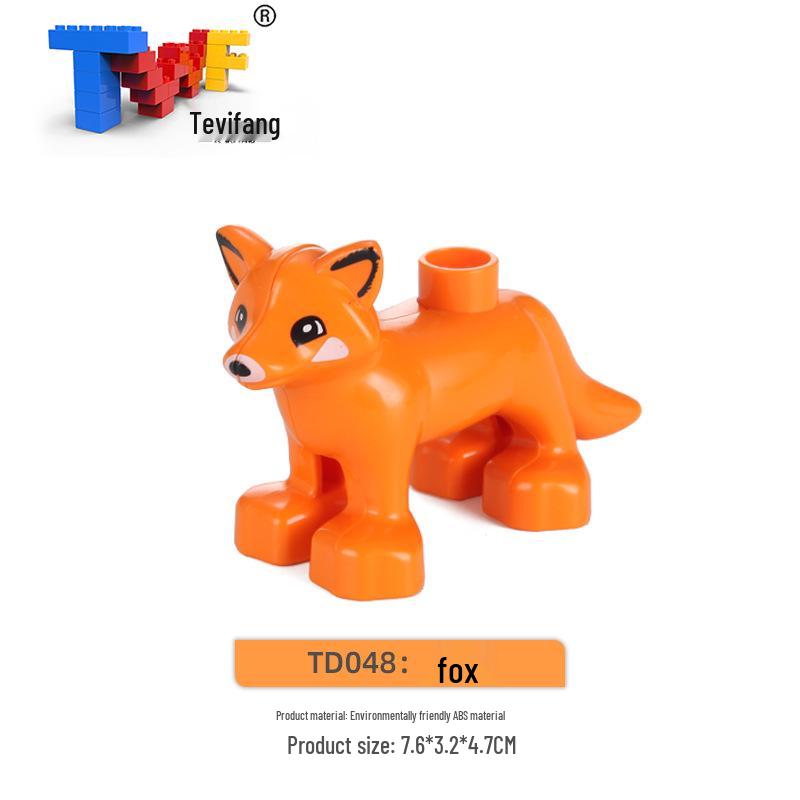 Large Particle Building Blocks: Compatible Prairie Ocean Animal Farm Educational Toys for Kids