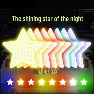 Pentagon Reflective Warning Sticker for Cars & Motorcycles - Creative & Personalized Decoration