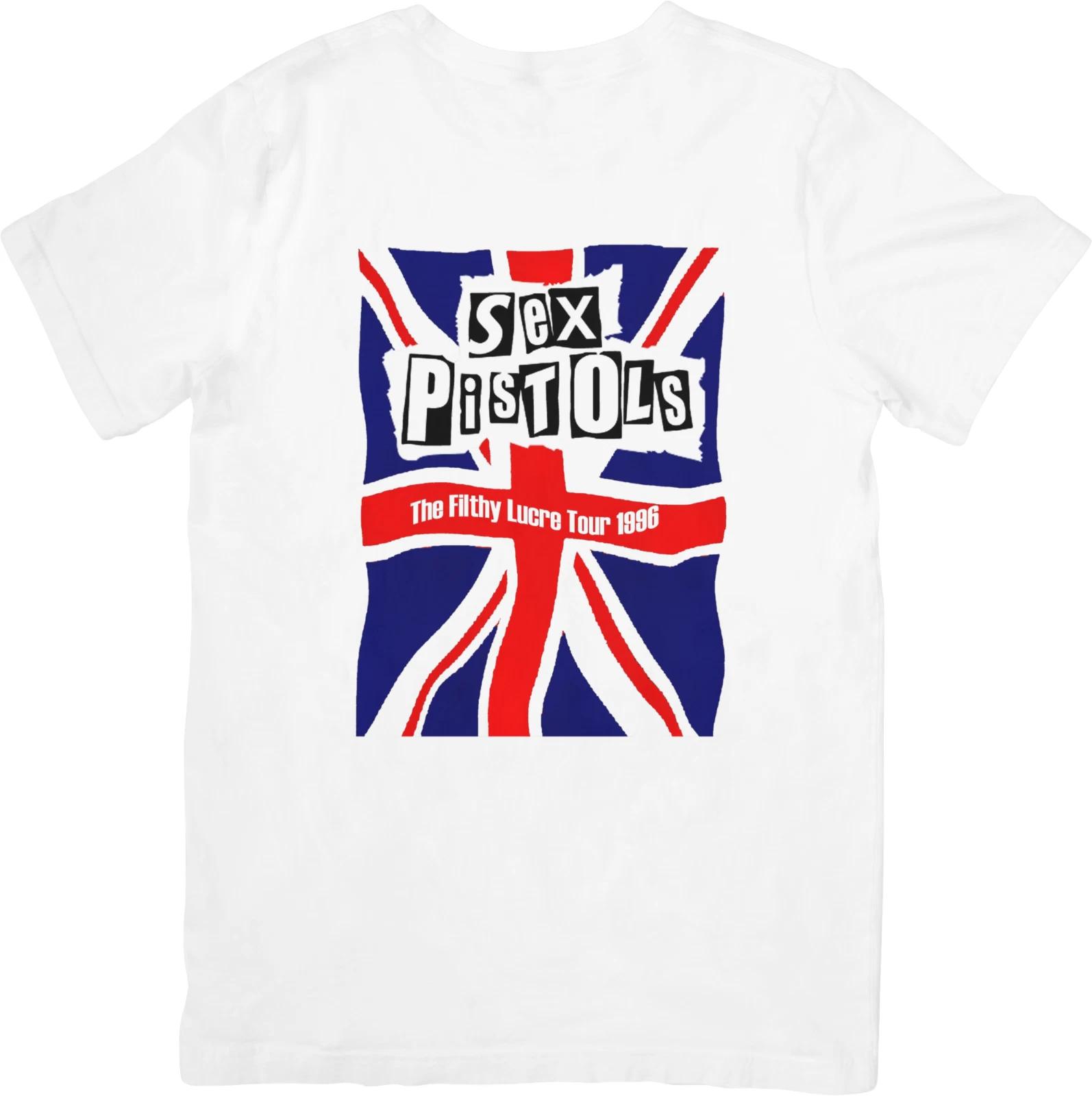 The Sex Pistols Музыка для мужчин и женщин Качественная хлопковая футболка Белая. L