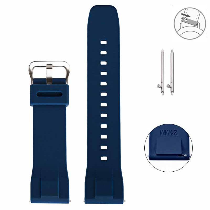 Cinturino in Silicone ad Alta Resistenza per Casio Serie PROTREK PRG-650Y/600 PRW-6600 GA-2000 Uomo Sportivo Impermeabile Cinturino Braccialetto 24mm