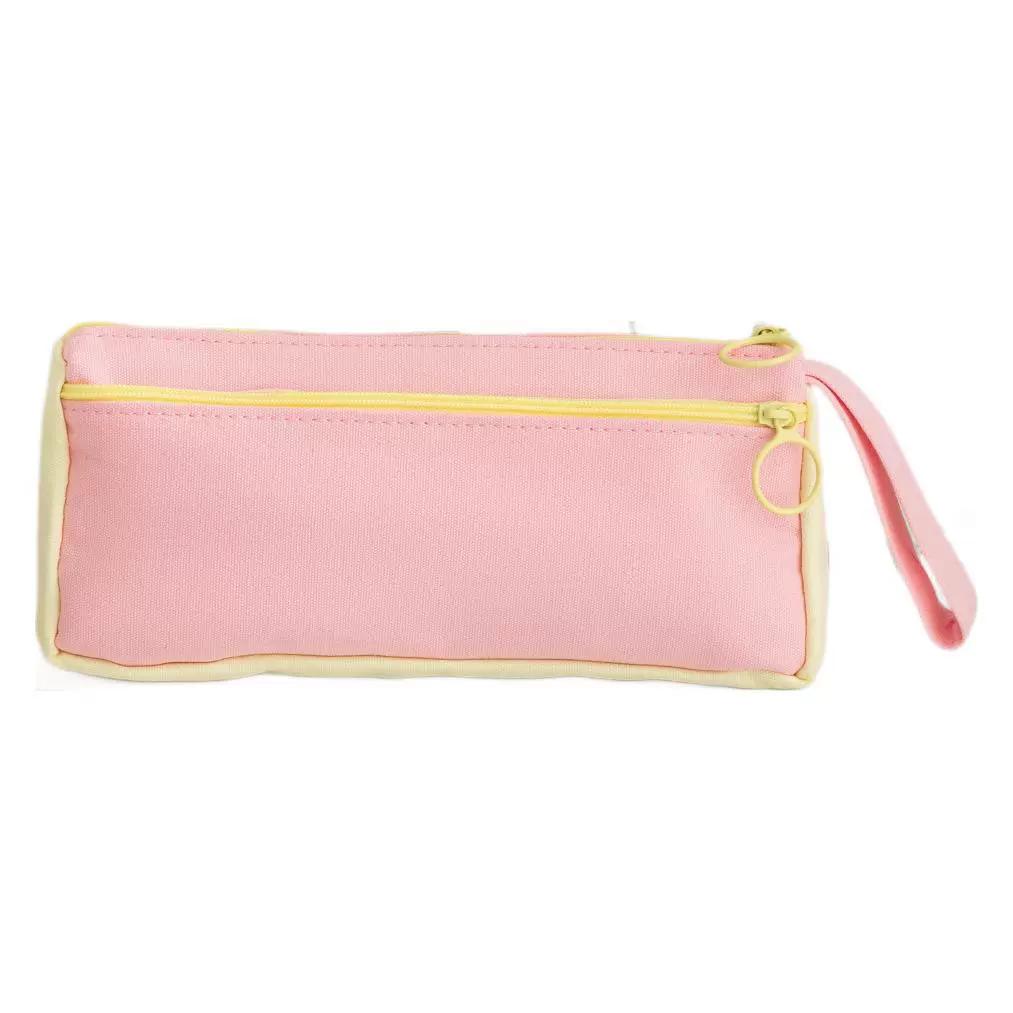 Korean style simple aesthetic pencil case for kids boys and girls large capacity stationery organizer with zipper design for school