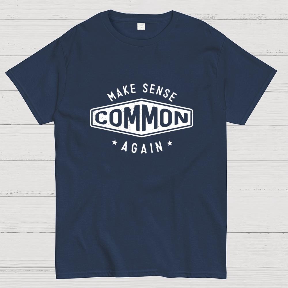 Make Sense Common Again Cotton Summer Casual Cool Loose T-Shirt