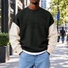 Men's Fashion Crewneck Sweatshirt Casual Pullover Top for Everyday Wear