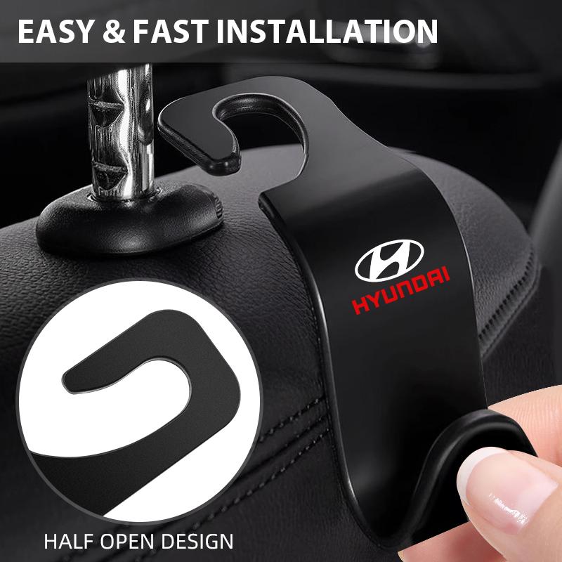 Auto LOGO Auto Seat Headrest Hook Storage Hanger Car Holder For Hyundai Tucson Accent Elantra Santa fe Sonata ix25 ix35 TT3