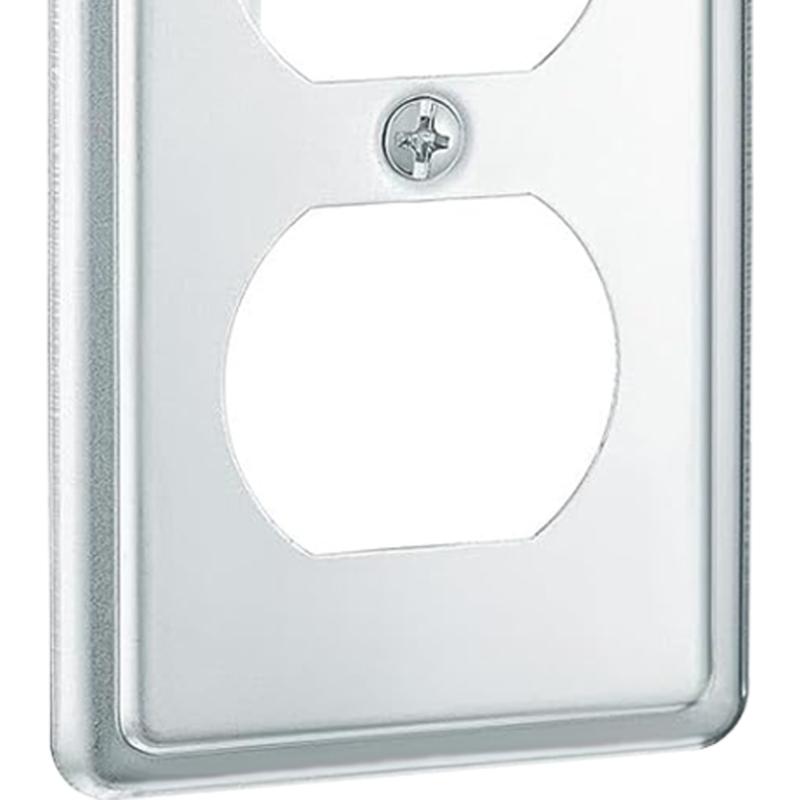 4Pcs Electrical Receptacle Wall Plate Switches Covers Socket Plate Wall Panel Light Switches Socket Cover Easily Install