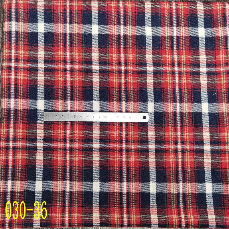 Spot Color-Woven Plaid Jacquard Fabric for Children's Autumn/Winter Brushed Polyester-Cotton Shirts