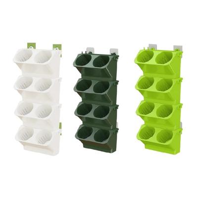 Multiuse Indoor Outdoor Planter Plant Pot Set of 8 with Water Separation Designs To Prevent Root Rot for Succulents