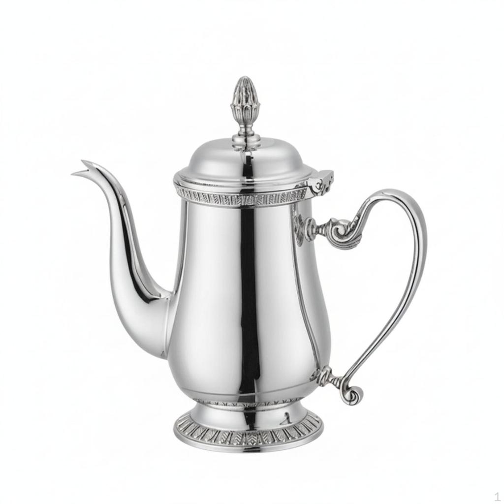 Coffee Pot with Lid Stainless Steel Timeless Polished Carafe for Hosts,