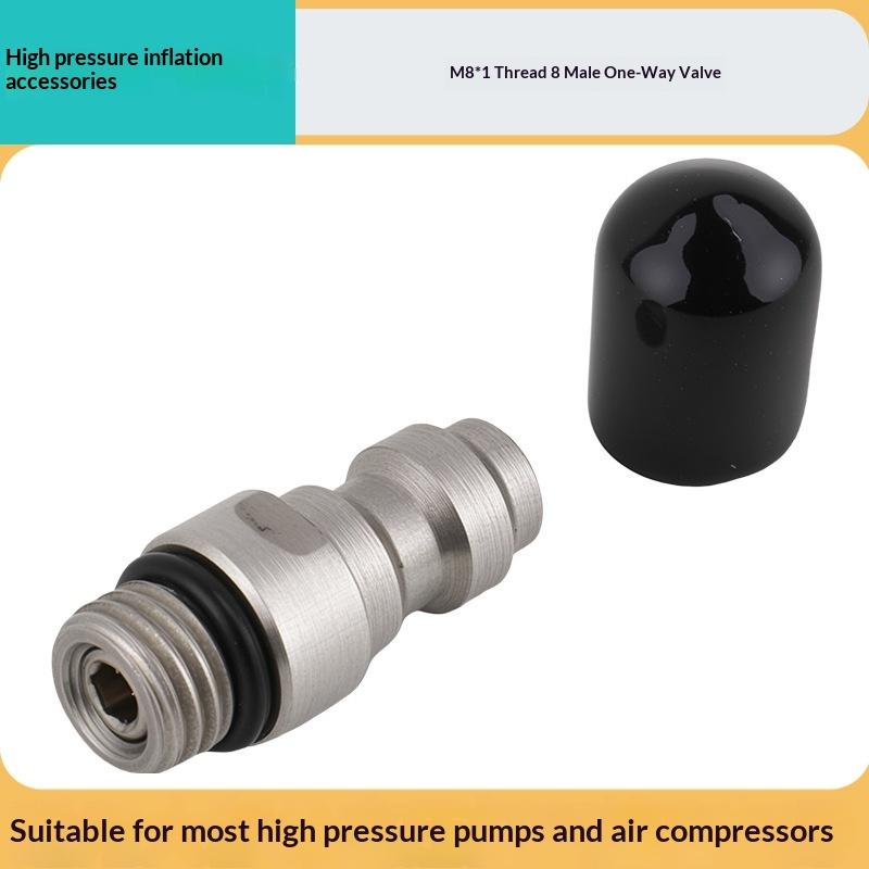 1PC Quick Connect Valve For High Pressure Applications Featuring An 8mm Male Connector And M10*1 NPT/BSPP Compatibility