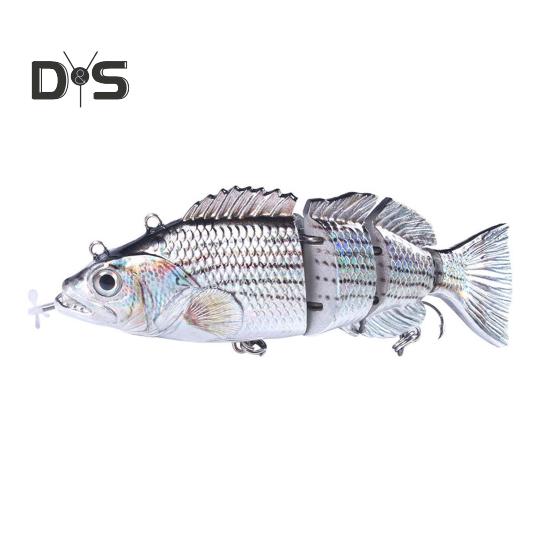 14CM/53G Elektrischer Angelköder mit mehreren Gelenken und Schwimmer, USB-aufladbar, LED-Leucht-Swimbait, Roboter-Kunstköder, Angelzubehör