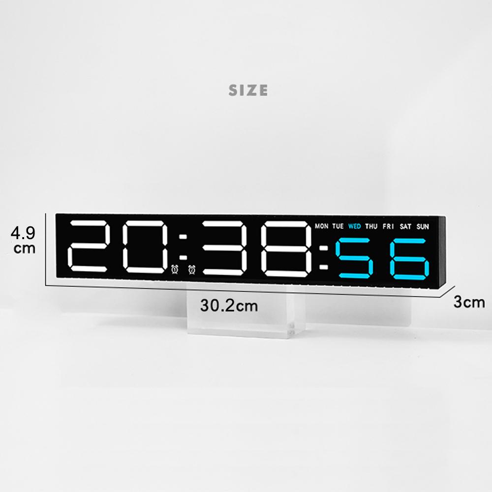 Digital LED Alarm clock with Colorful Music Rhythm Pickup Lighting Bar. Gift Table Clock for Home Decoration2