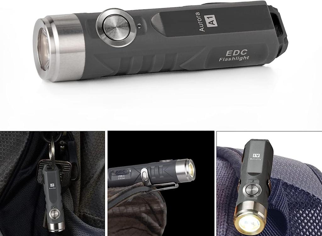 RovyVon A1 Keyring Flashlight Rechargeable 650 Lumens Super Bright Outdoor