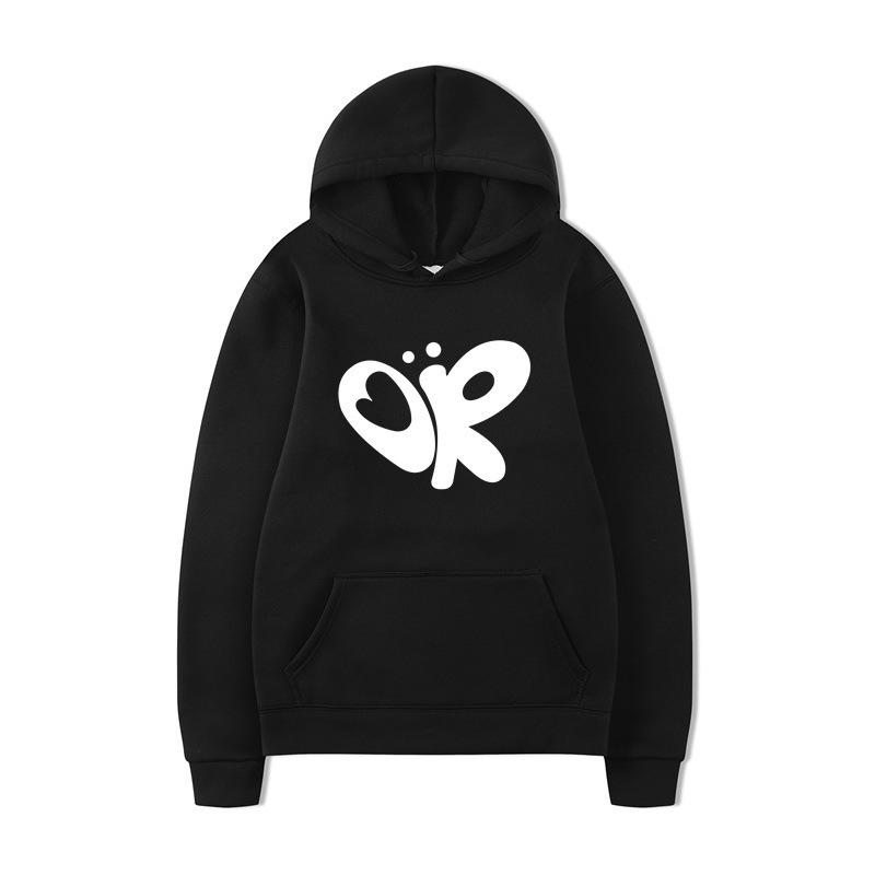 Brushed Sweater Printed Casual Pullover with Personalized Pattern Couple Casual Hooded Sweater