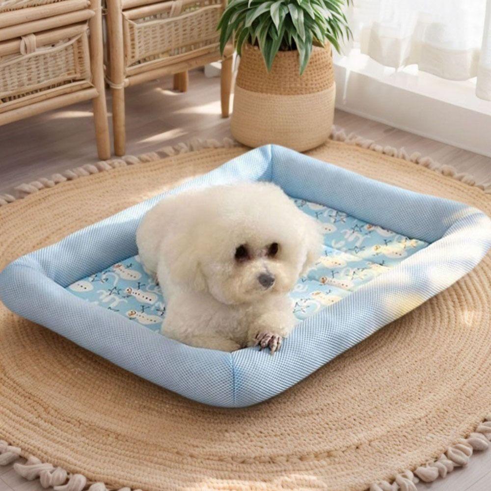Square Pet Cooling Mat Breathable Dog Cat Beds Pet Supplies Cooling Puppy Bed Home