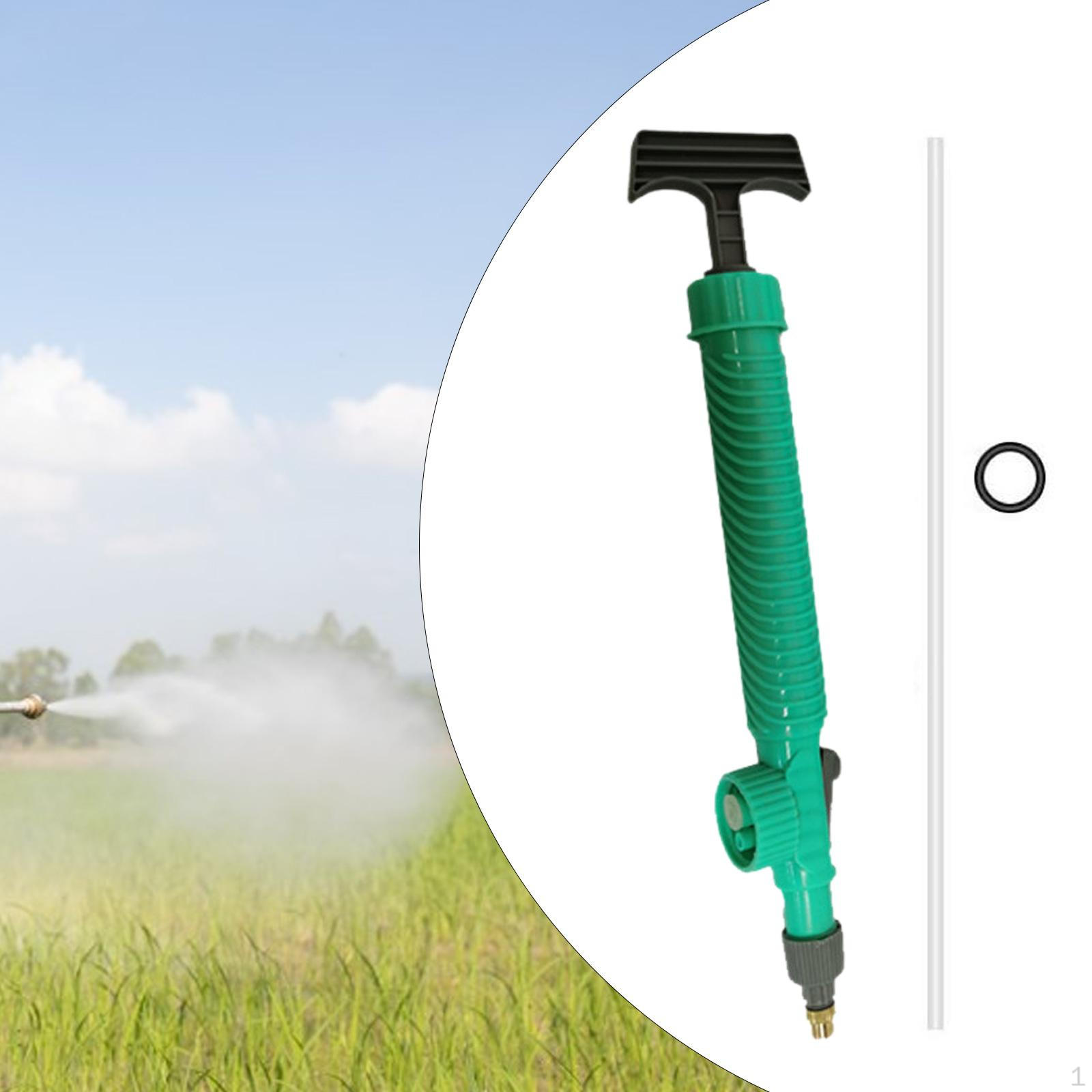 

Air Pump Manual Drink Bottle Stabilize with Adjustable Nozzle Portable Pressure Top for Weeds Green Thicken