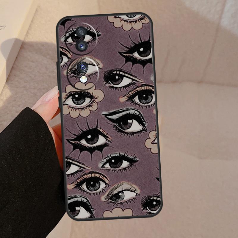Scary Face Eyes For Honor 90 70 50 Lite Magic 5 Pro 8X 9X Phone Case For Honor X8a X9a X7a X6a X9 X7 X8 X9b