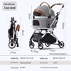 Bello Aluminum Drawbar Pet Stroller: Foldable Travel Bag for Cats and Dogs