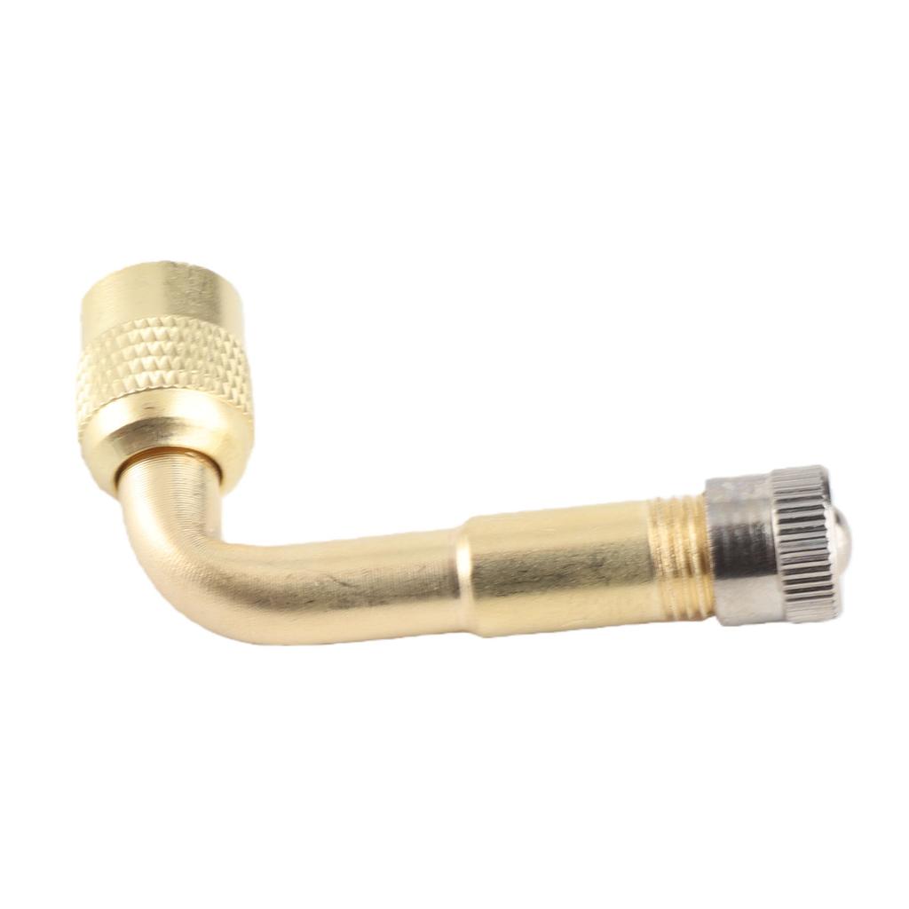 Metal Dust , sy Installation, 90 Degree Brass Tyre Valve Extension for Auto Car Tire Maintenance