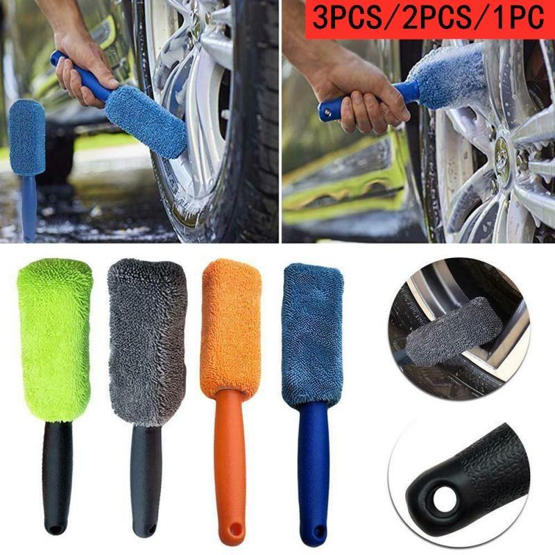 

Щетка для шин из микрофибры с длинной ручкой, портативная щетка для колесных шин, косметические принадлежности для автомойки Stonego Tool