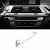 Fit For BMW X3 X4 G01 G02 2018- ABS Silver Middle Air Outlet Vent Cover Trim