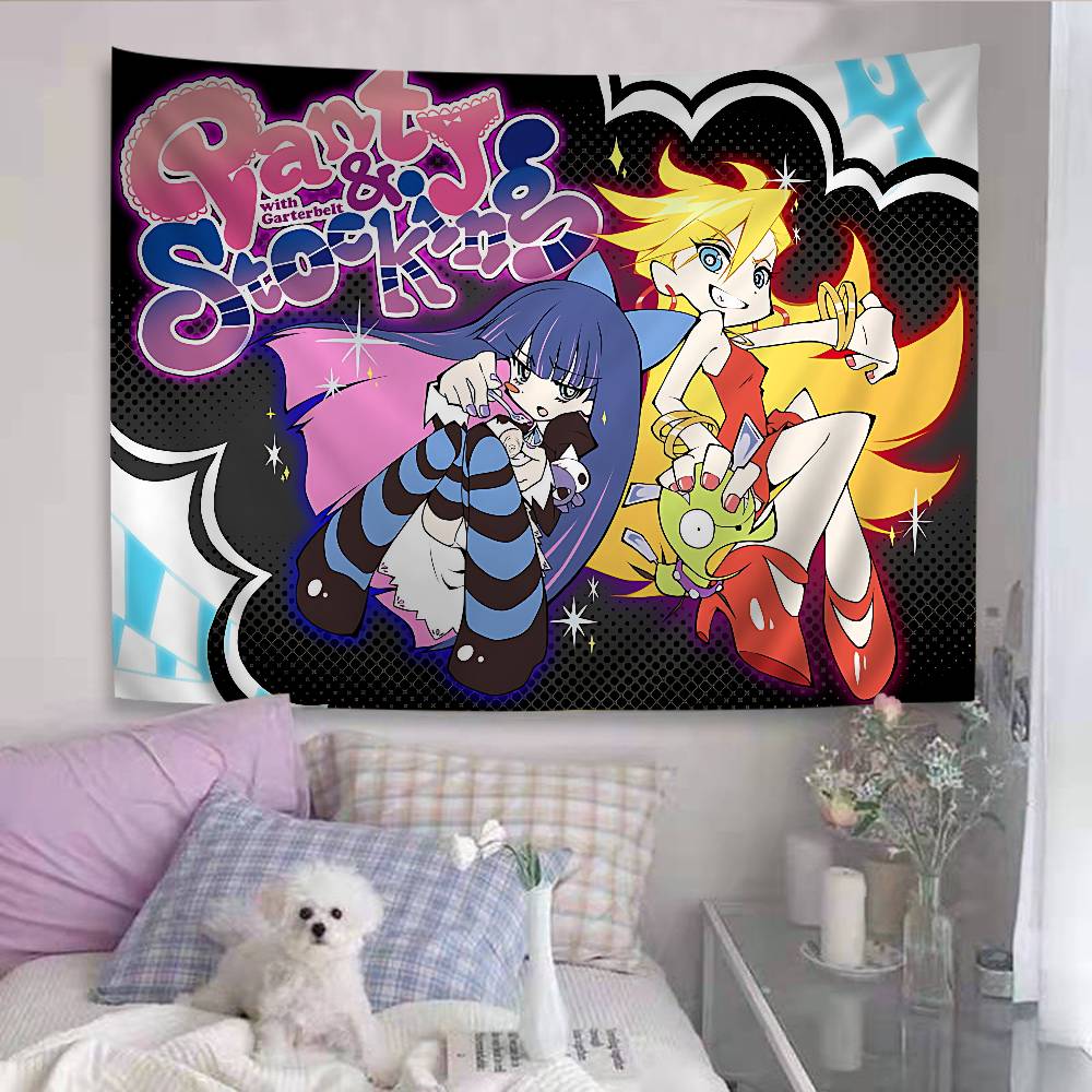 

Anime Panty And Stocking DIY Wall Tapestry For Living Room Home Dorm Decor Wall Art Decor 74x94cm(29x37in)