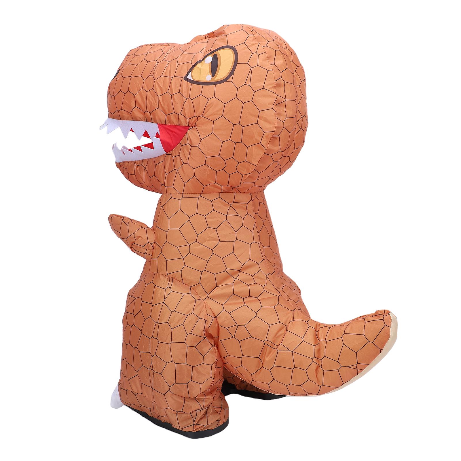 2.4GHz 4 Channel Remote Control Dinosaur Brown Inflatable Rechargeable Electric Walking Dinosaur Toy Support 360