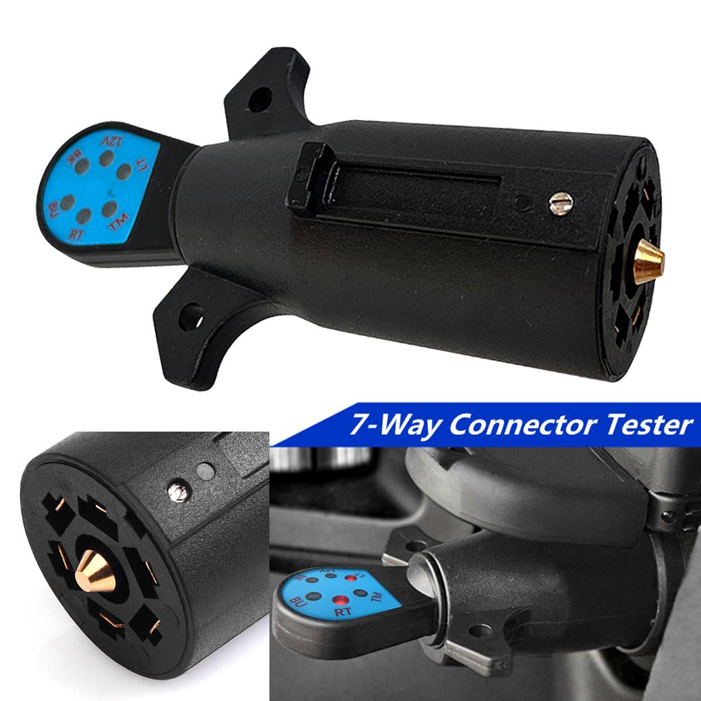 Zuverlässiger 7-poliger Anhängersteckertester für Nutzfahrzeuge und Wohnmobile usw.